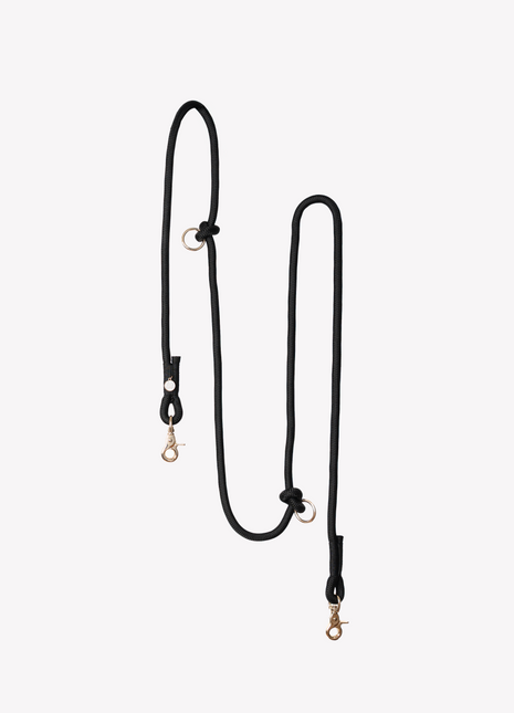 'Black' - Hands Free Braided Leash