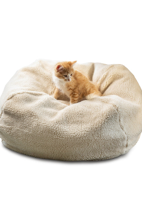 Sherpa Puff Ball Pet Bed