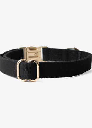 'Black' - Canvas Dog Collar