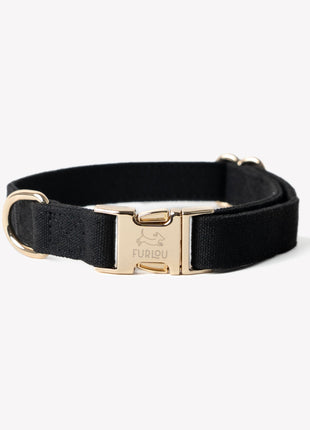 'Black' - Canvas Dog Collar