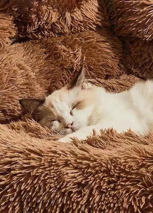 Big Paw Plush Pet Sofa Bed – Washable Dog & Cat Bed with Calming Raised Edges (Small to XL)