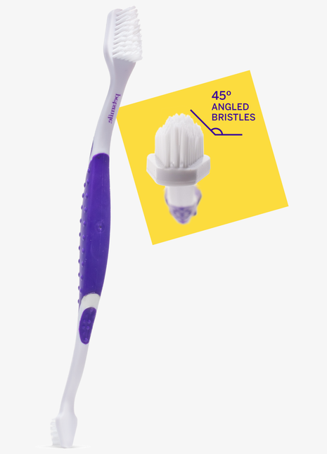 Professional Pet Toothbrush - Patented 45° Dual-Ended Brush Head