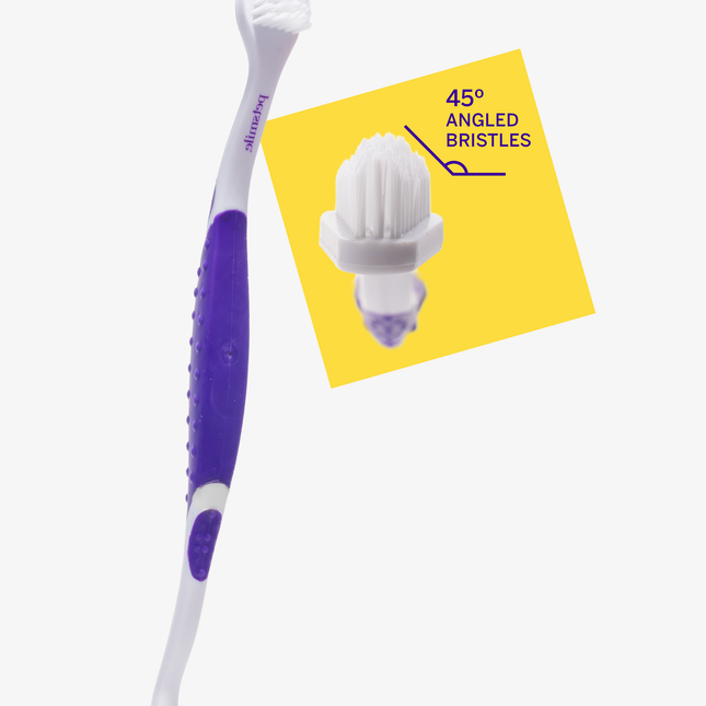 Professional Pet Toothbrush - Patented 45° Dual-Ended Brush Head