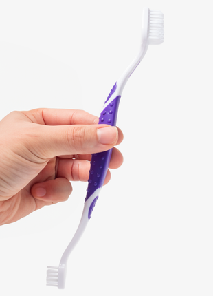 Professional Pet Toothbrush - Patented 45° Dual-Ended Brush Head