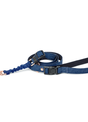 3-in-1 City Dog Leash - Denim