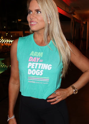 Arm Day Crop Top | Gift for Dog Lovers & Dog Moms