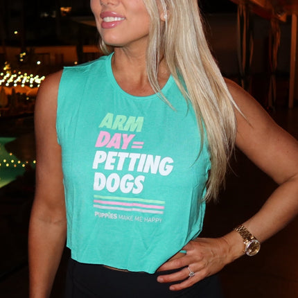 Arm Day Crop Top | Gift for Dog Lovers & Dog Moms