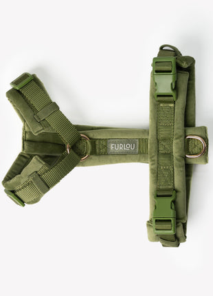 Green - Velvet Dog Harness