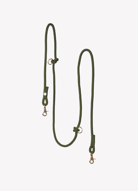 'Moss Green' - Hands Free Braided Leash