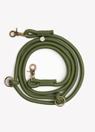 'Green' - Hands Free Braided Leash
