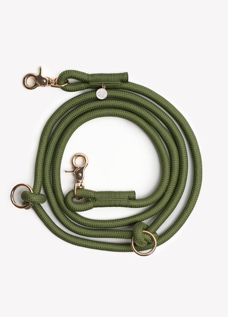 'Green' - Hands Free Braided Leash
