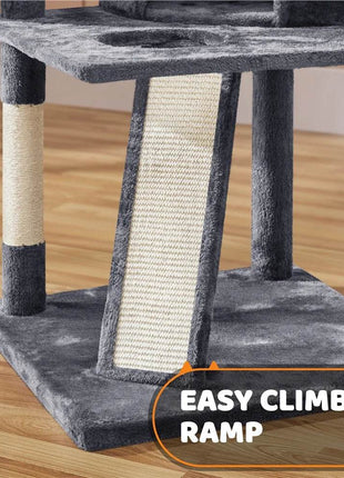Renwick 69in Large Cat Tree Tower with Condos &amp; Scratching Board - Dark Gray