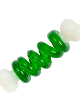 Country Living Bone-a-Treat Dog Chew Toy – Orange Bulged Balls & Green Spiral Ring