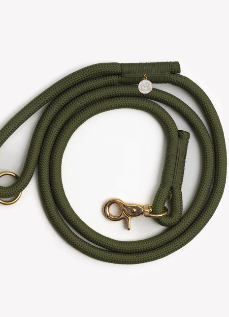 'Moss Green' - Braided Rope Leash
