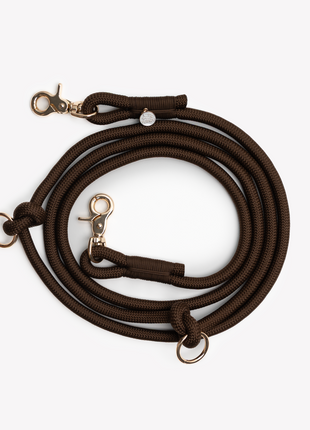 'Brown' - Hands Free Braided Leash