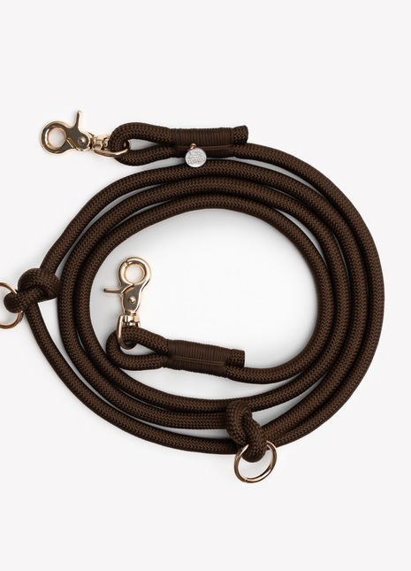 'Brown' - Hands Free Braided Leash