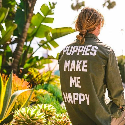 Puppies Club Military Button Up | Present For Dog Lover