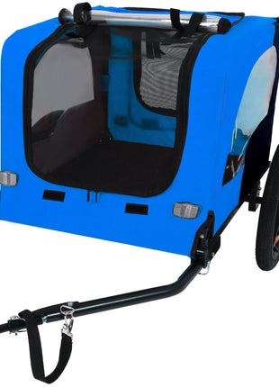 Pet Bike Trailer Dog Cart for Bicycle,Suitable for Small and Medium Pets, Easy Folding Cart Frame, Quick Release Wheel, Non-Slip Floor, Internal Leash