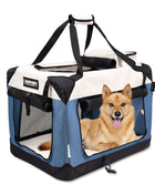 Jespet & GOOPAWS 3-Door Collapsible Soft-Sided Crate, Lake Blue, Medium 30''