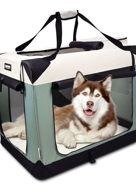 Jespet & GOOPAWS Indoor & Outdoor 3-Door Collapsible Soft-Sided Dog, Cat & Small Pet Crate - Pup List