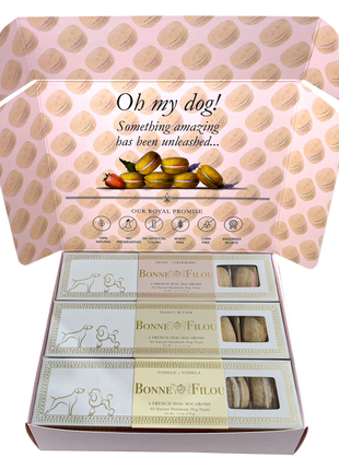 Dog Macaron Combo Gift Box (18 French Dog Macarons)