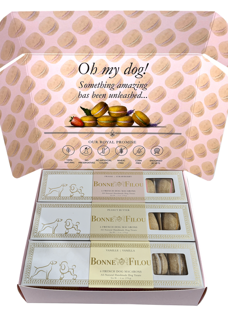Dog Macaron Combo Gift Box (18 French Dog Macarons)