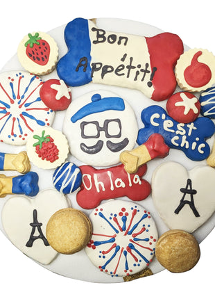 French Themed Dog Treats Gift Box