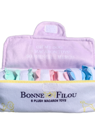 Plush Macaron Squeaky Dog Toy