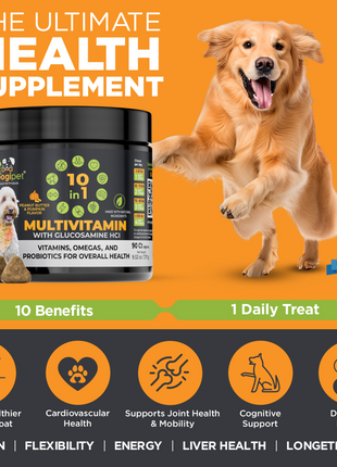 10 in 1 Multivitamin Chews for Dogs (Peanut Butter & Pumpkin Flavor)