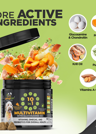 10 in 1 Multivitamin Chews for Dogs (Peanut Butter & Pumpkin Flavor)