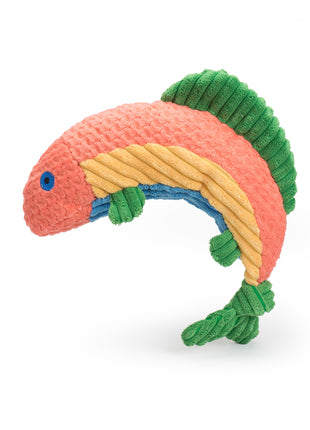 Raucous Rainbow Trout Knottie® Plush Dog Toy