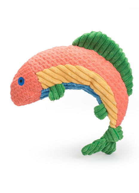 Raucous Rainbow Trout Knottie® Plush Dog Toy
