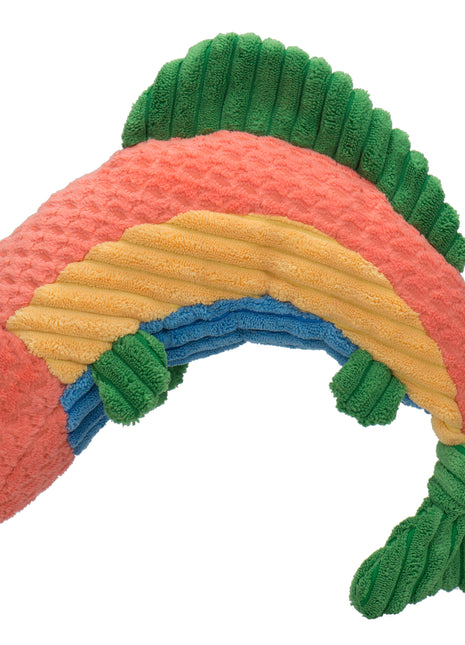 Raucous Rainbow Trout Knottie® Plush Dog Toy