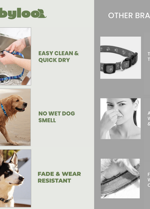 Waterproof Dog Collars – Washable Dog Collar, Stink-Proof & Durable
