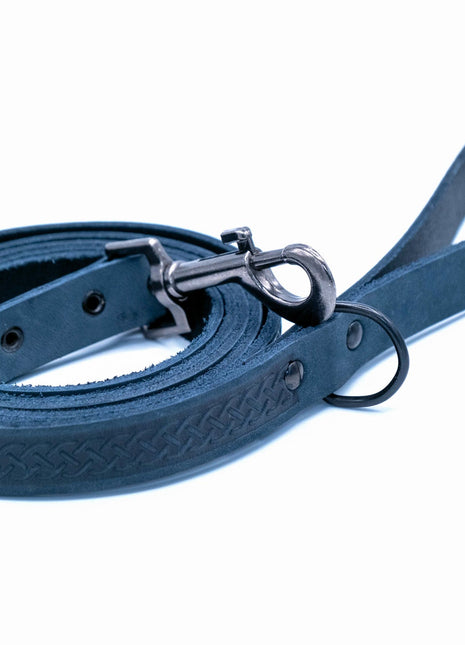 Celtic Sport Blue Jeans Leather Dog Leash