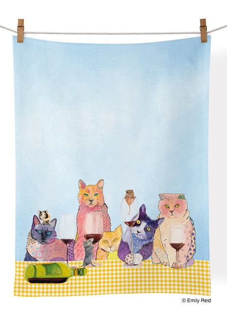Wine Tasting Cotton Tea Towel