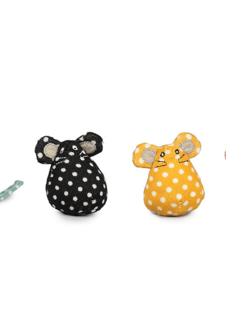 HuggleKats® Polka Dot Mice Bucket of Cat Toys, 16 Pack
