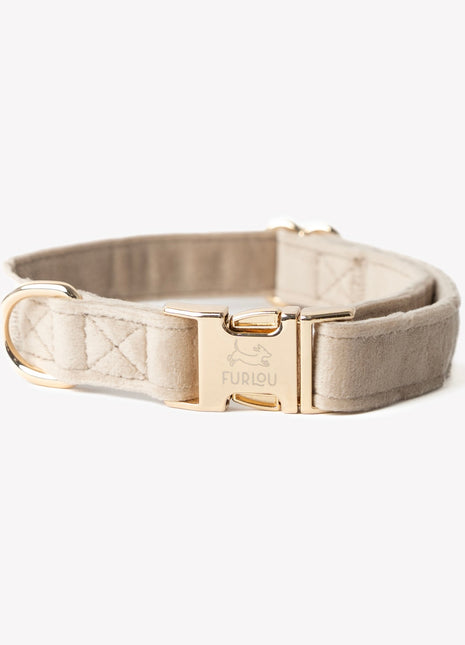 'Sand' - Velvet Dog Collar