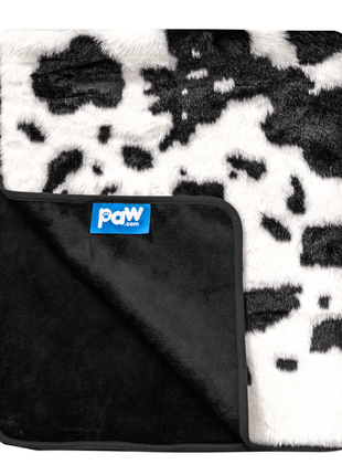 PupProtector™ Waterproof Throw Blanket - Black Faux Cowhide