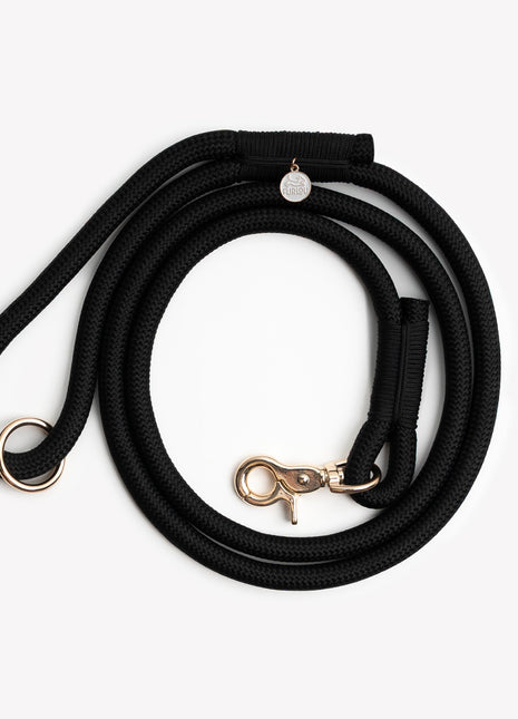 'Black' - Braided Rope Leash