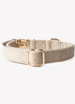 'Sand' - Velvet Dog Collar