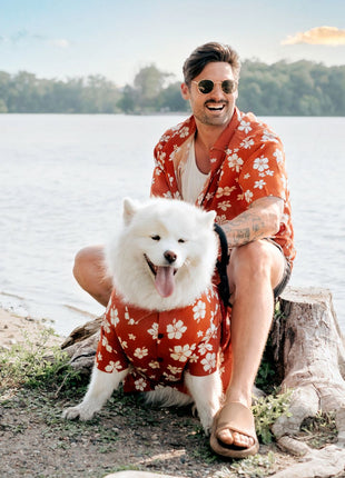 Clay Hibiscus BBQ Shirt