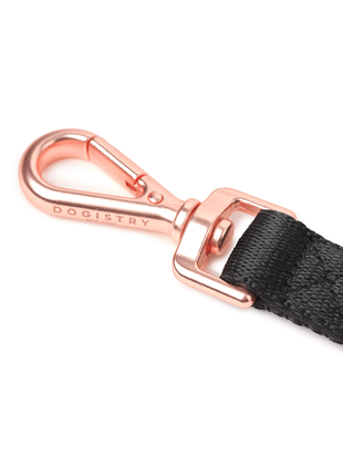 Metro Hands Free Leash – Black / Matte Rose Gold