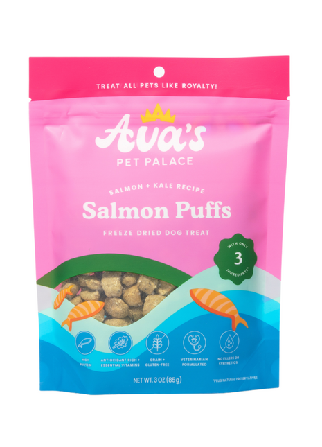Freeze Dried Dog Treats - Salmon Puffs