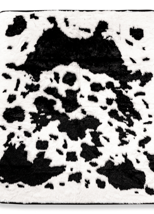 PupProtector™ Waterproof Throw Blanket - Black Faux Cowhide