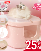 Mango Cube Litter Box XL Set | Litter Box with Mat, Scoop & Accessories - Pup List