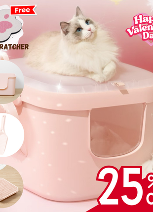 Mango Cube Litter Box XL Set | Litter Box with Mat, Scoop & Accessories - Pup List