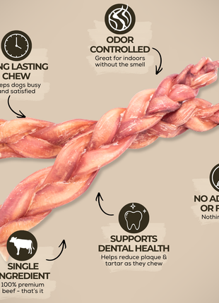 12 Inch Jumbo Braided Bully Stick