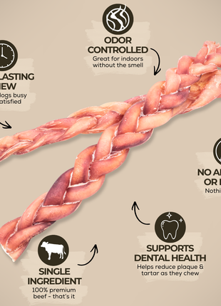 12 Inch Standard Braided Bully Stick
