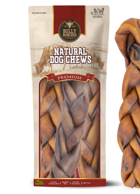 10-12 Inch Large Braided Collagen Stick